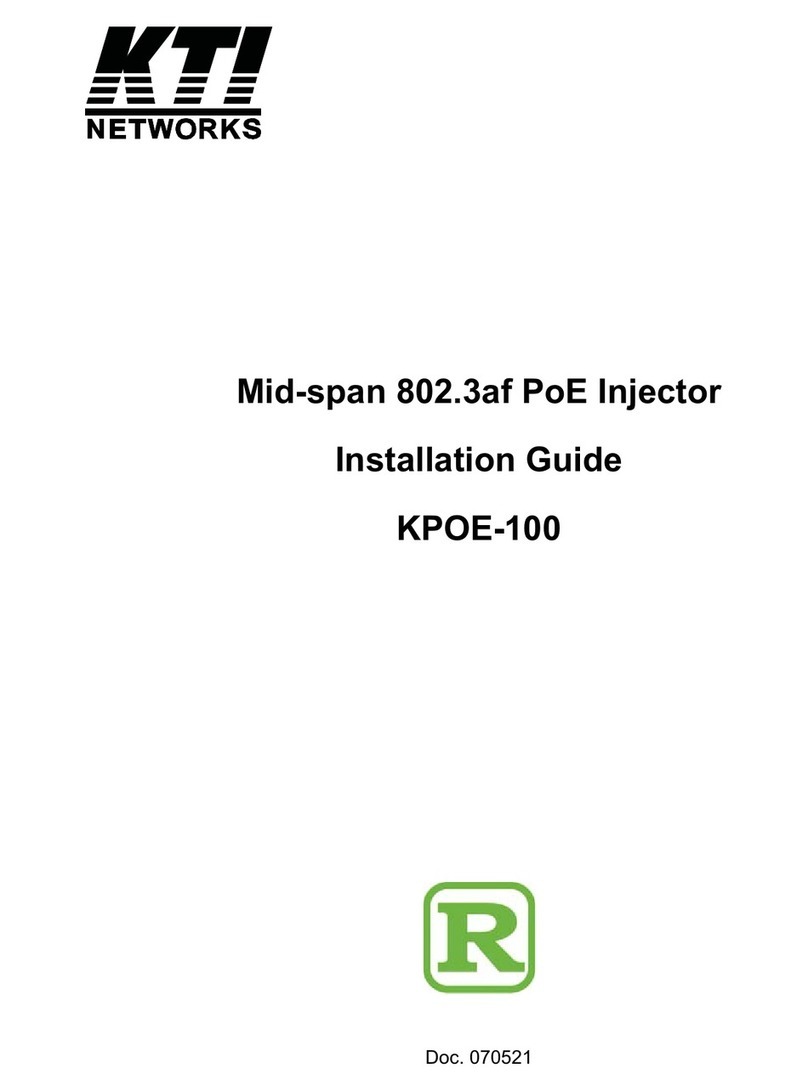 KTI Networks KPOE-100 installation guide