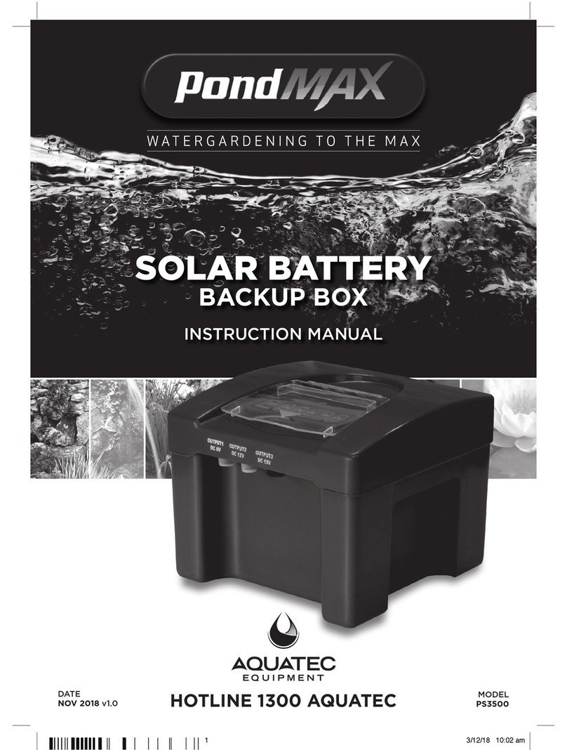 Aquatec Equipment PondMax PS3500 instruction manual