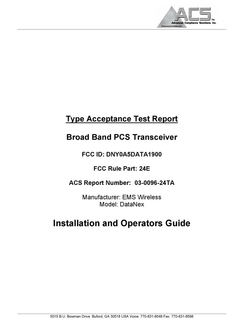 EMS Wireless DataNex Data-20 User's reference manual