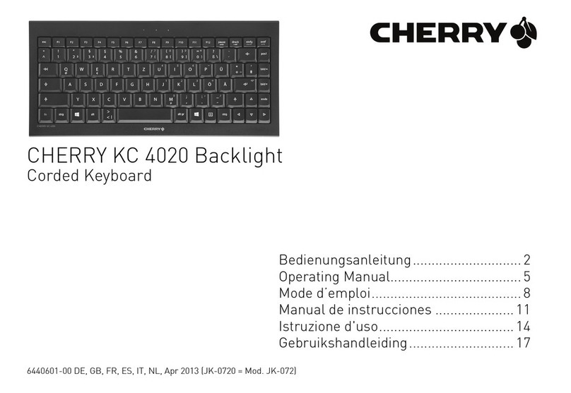 Cherry KC 4020 Backlight operating manual