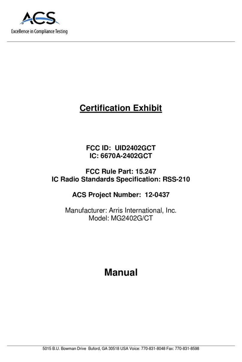 Arris Touchstone MG2402G user guide
