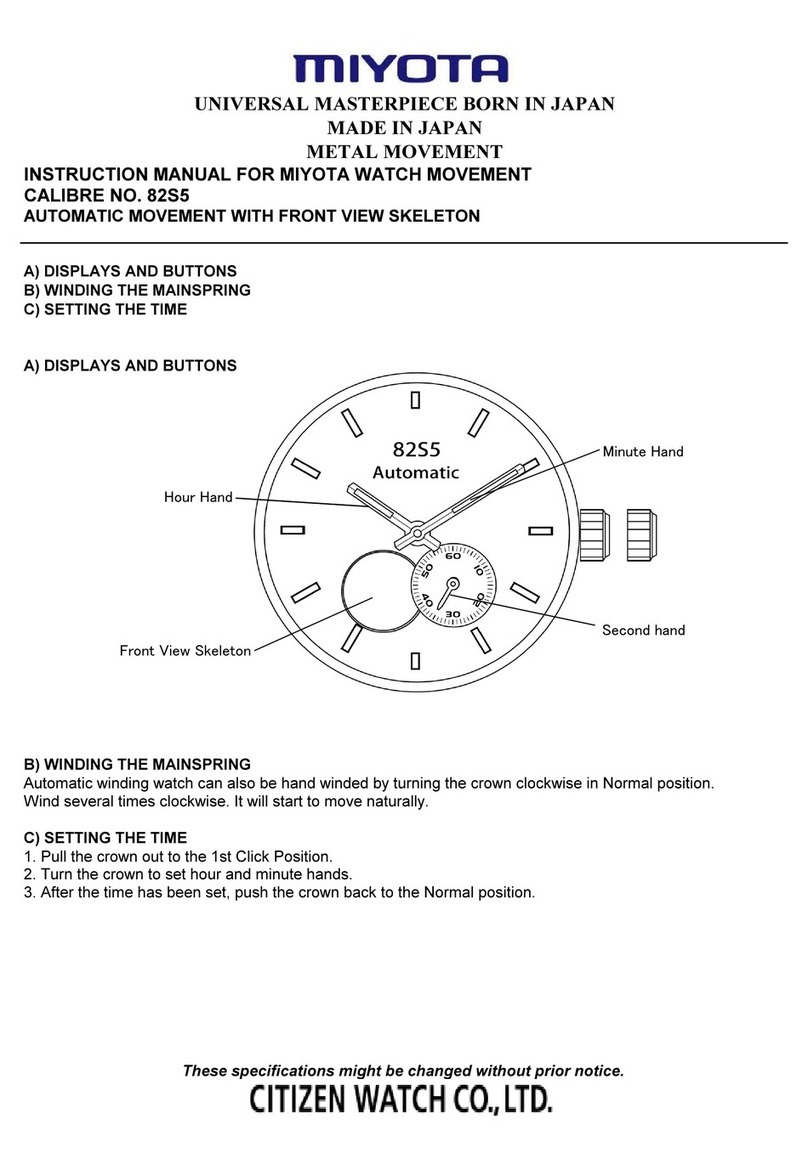Citizen Elysee 82S5 User manual