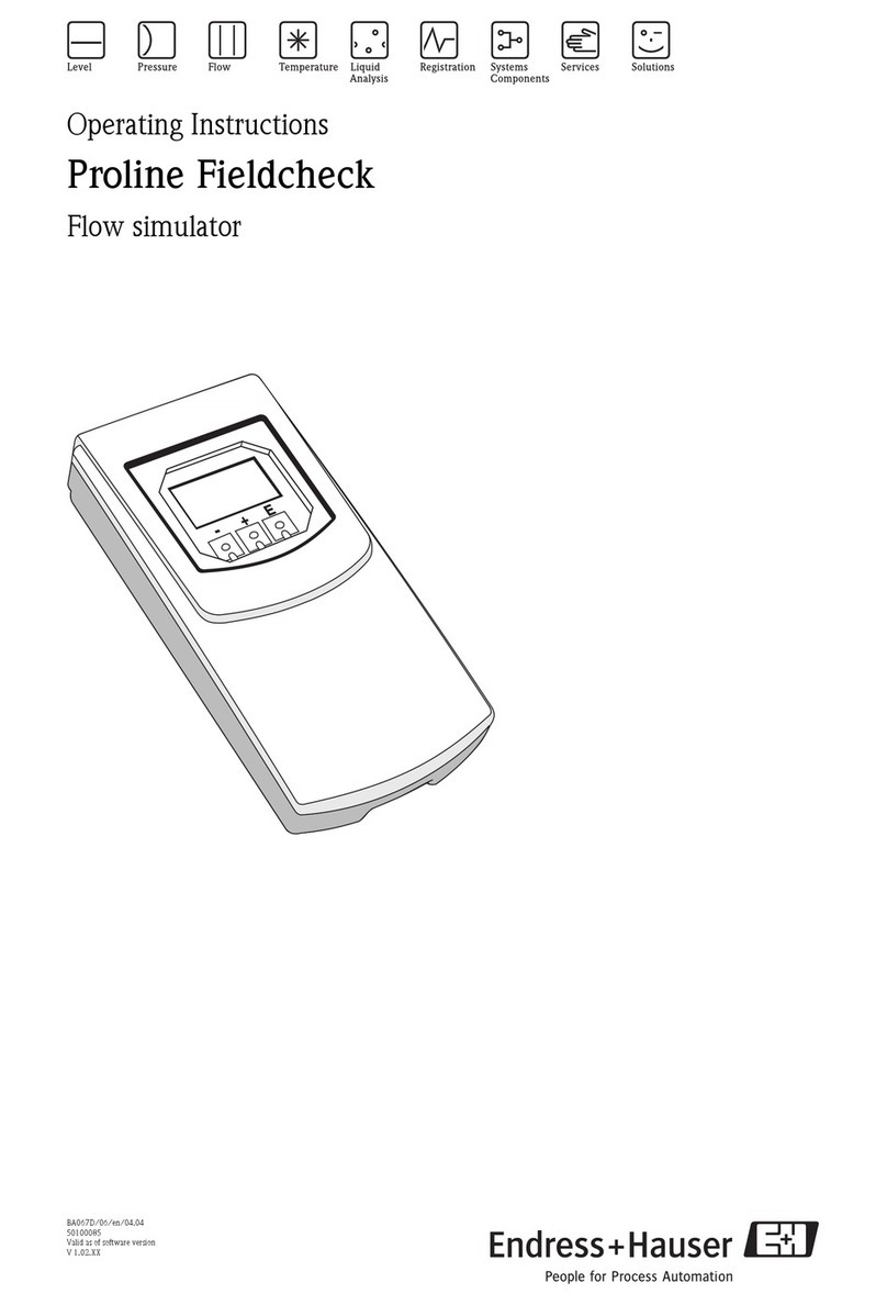 Endress+Hauser Proline Fieldcheck User manual