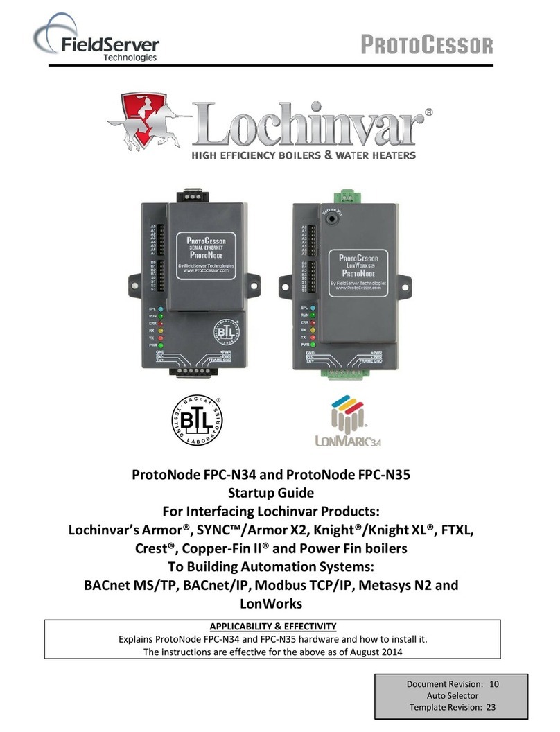 Lochinvar ProtoNode FPC-N35 Startup guide