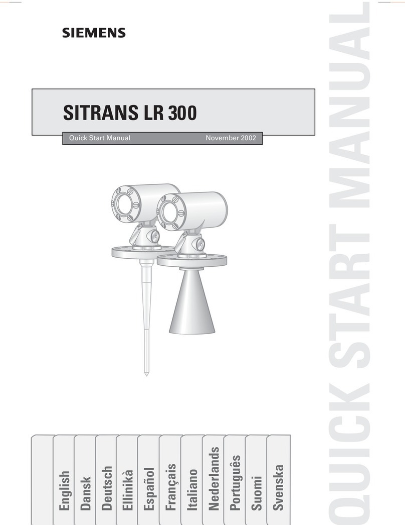Siemens SITRANS LR 300 Instruction manual