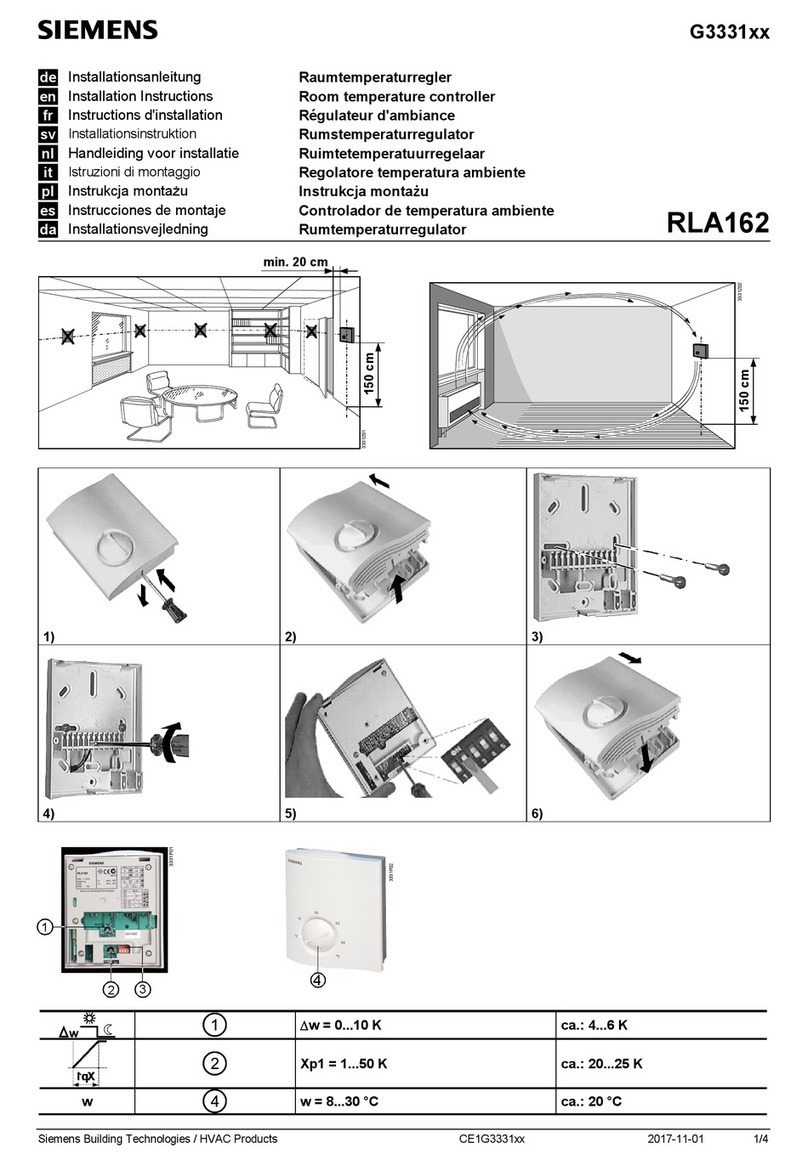 Siemens RLA162 User manual