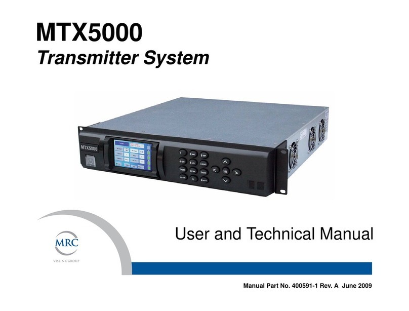 MRC MTX5000 User and technical manual