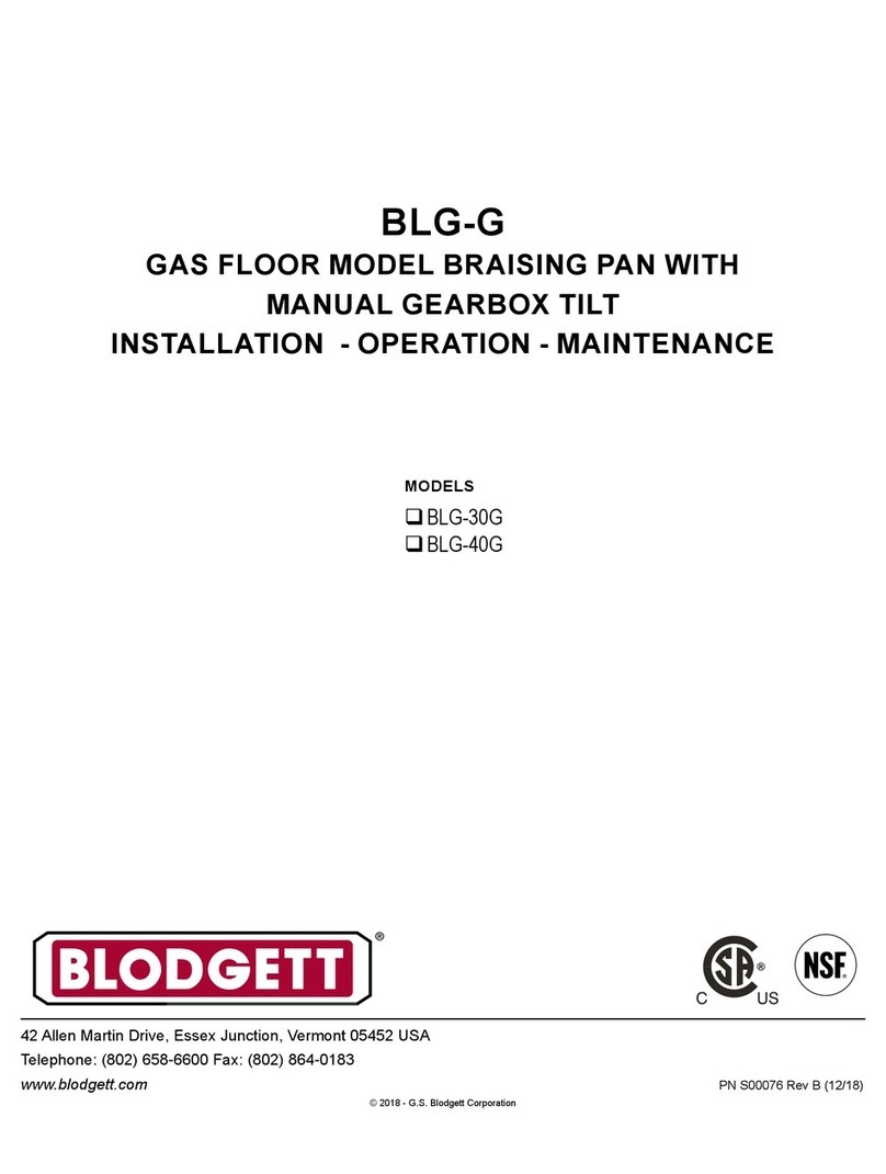 Blodgett BLG-G Series Installation operation & maintenance