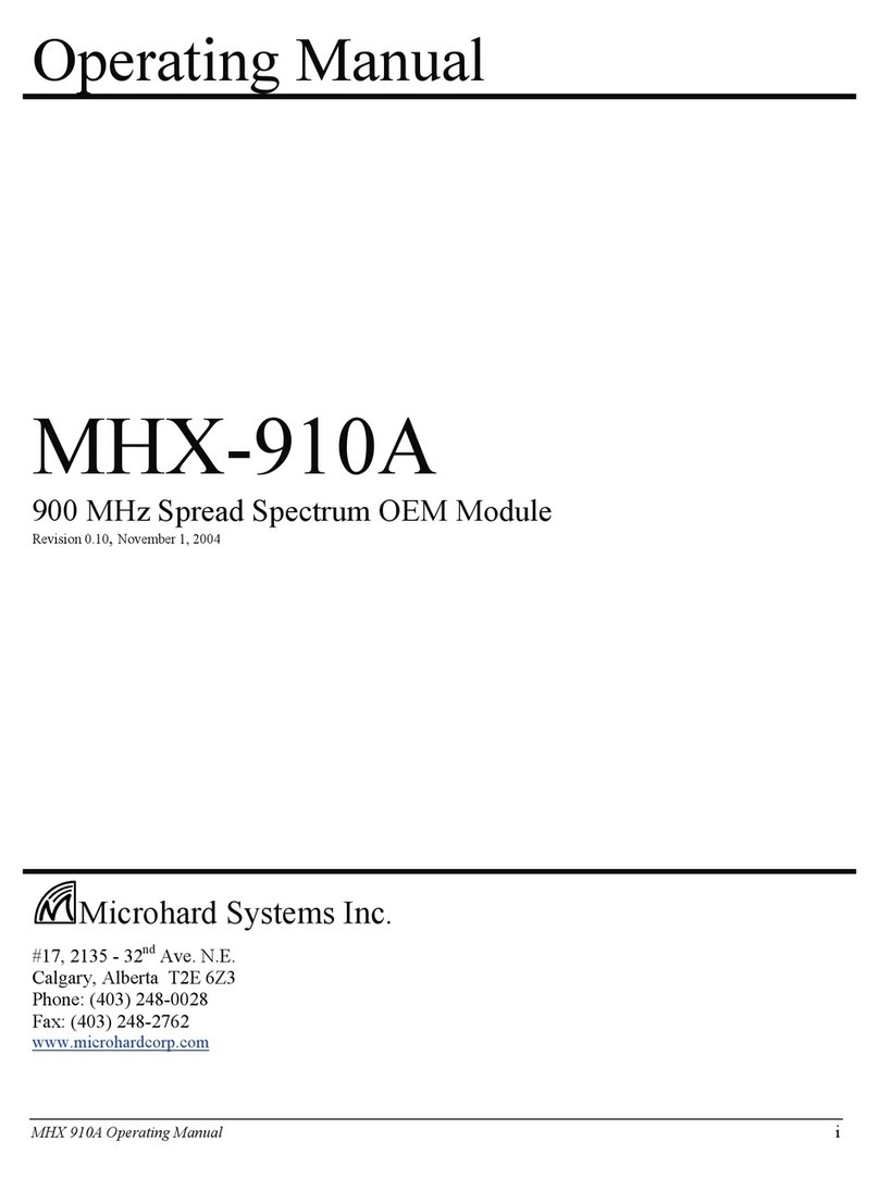 Microhard Systems MHX-910A operating manual