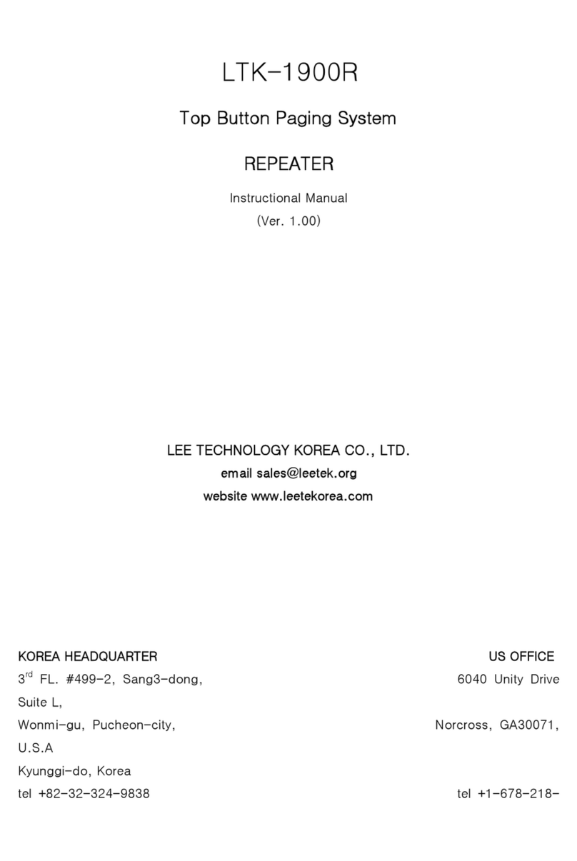 Lee Technology LTK-1900R Instructional manual