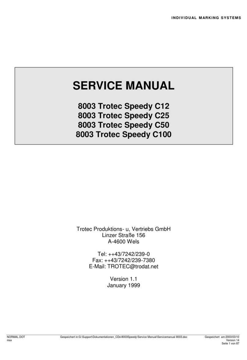 Trotec Speedy C12 Service manual
