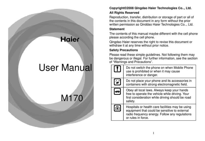 Haier M170 User manual