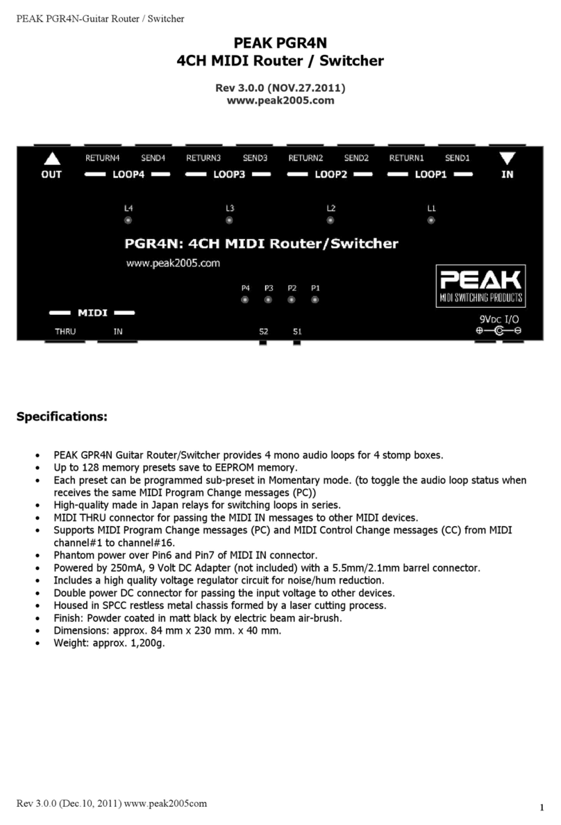 Peak PGR4N User manual