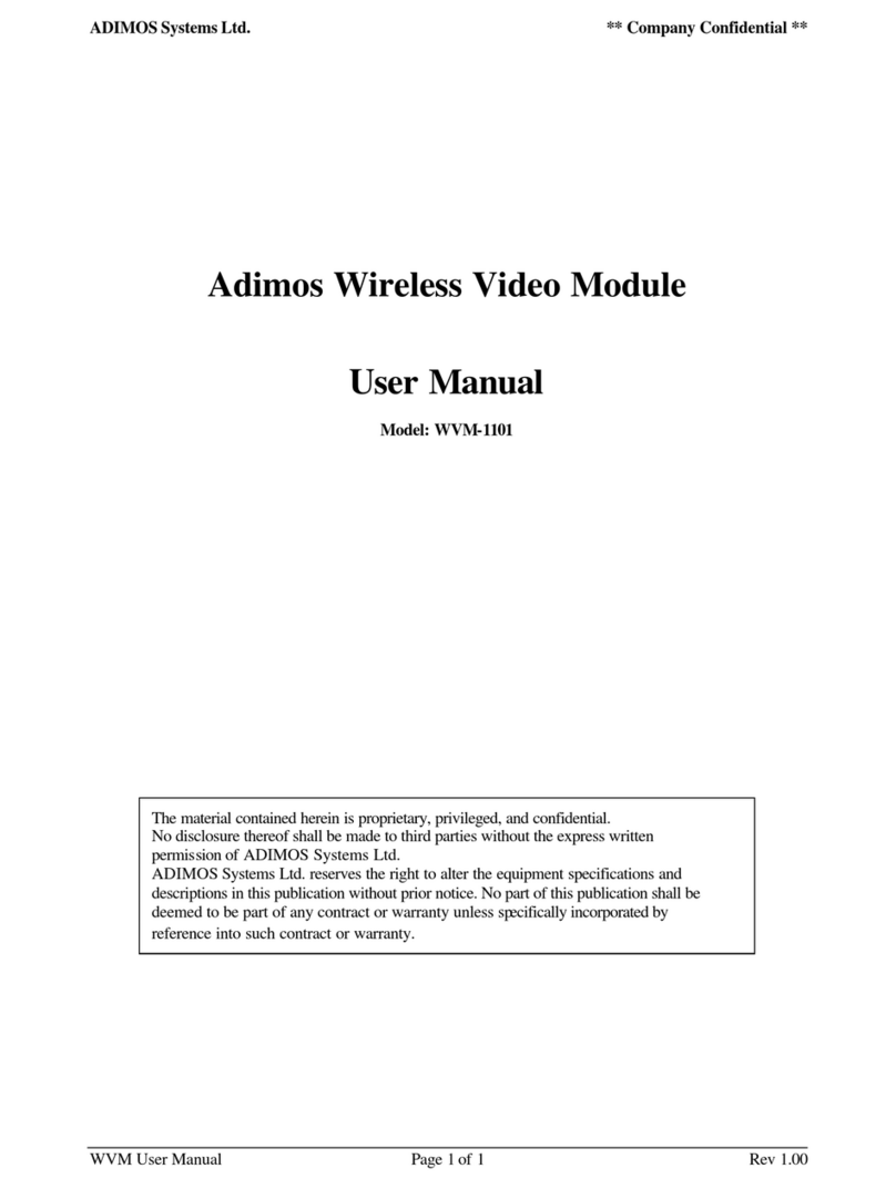 ADIMOS Systems WVM-1101 user manual ADIMOS Systems WVM-1101 user manual