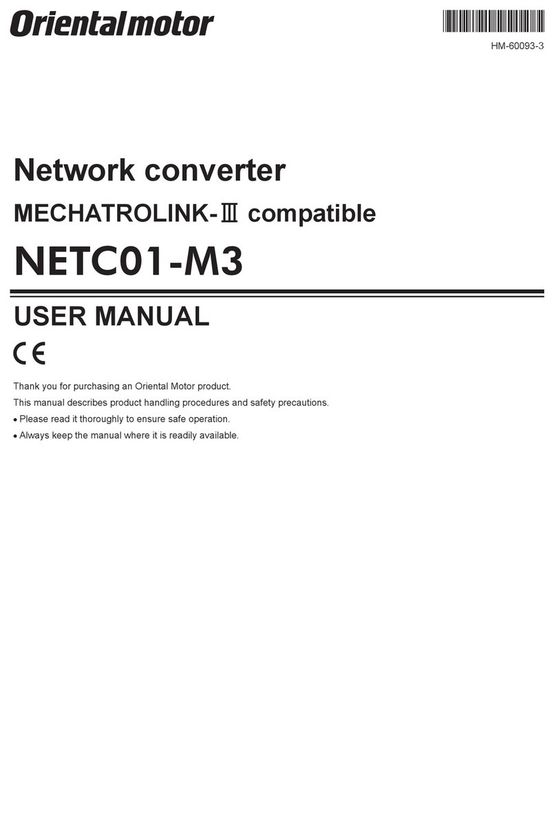Oriental motor NETC01-M3 user manual