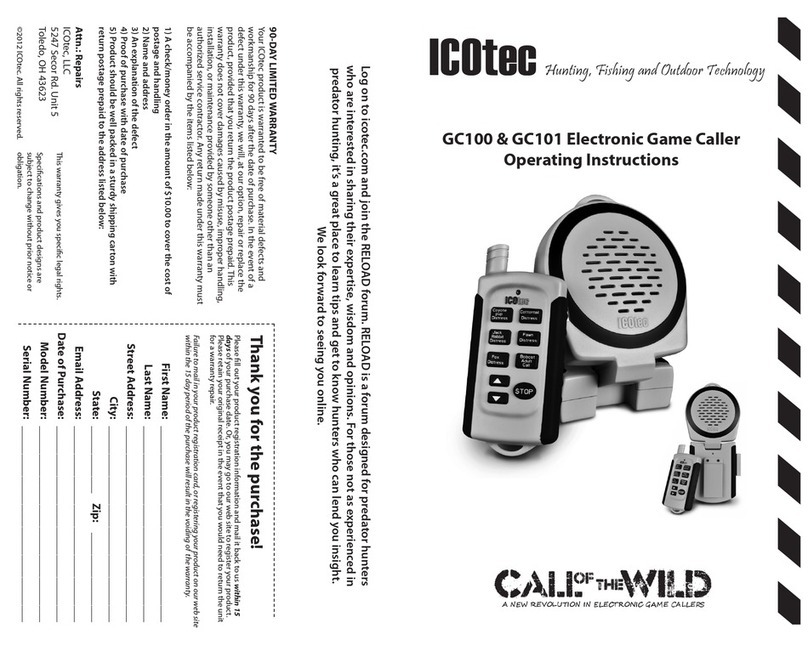IcOtec GC100 operating instructions