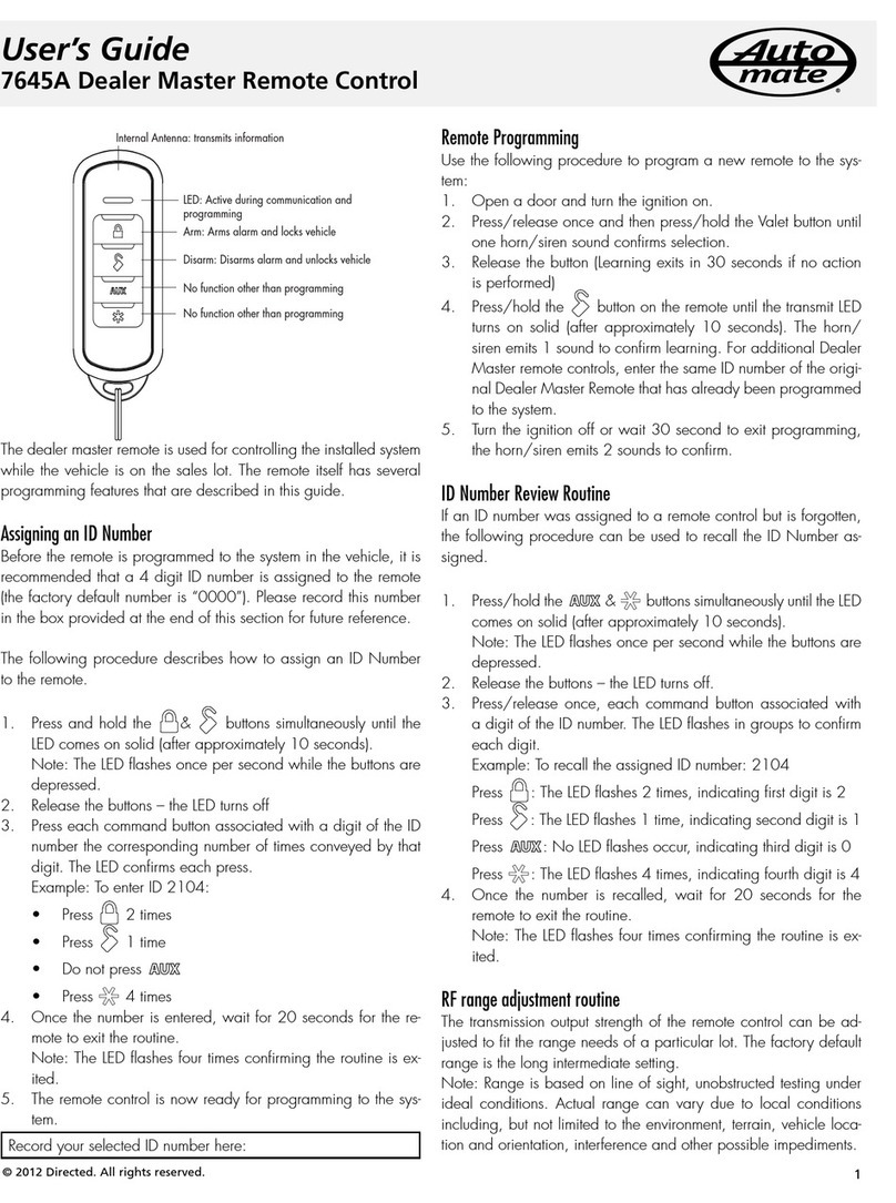 Auto Mate 7645A User manual