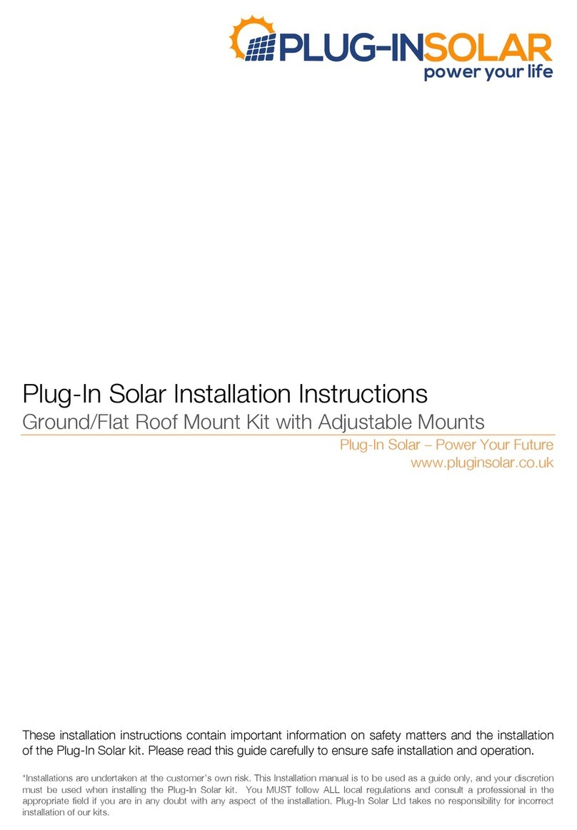 Plug-In Solar Adjustable Ground Mount Kit installation instructions