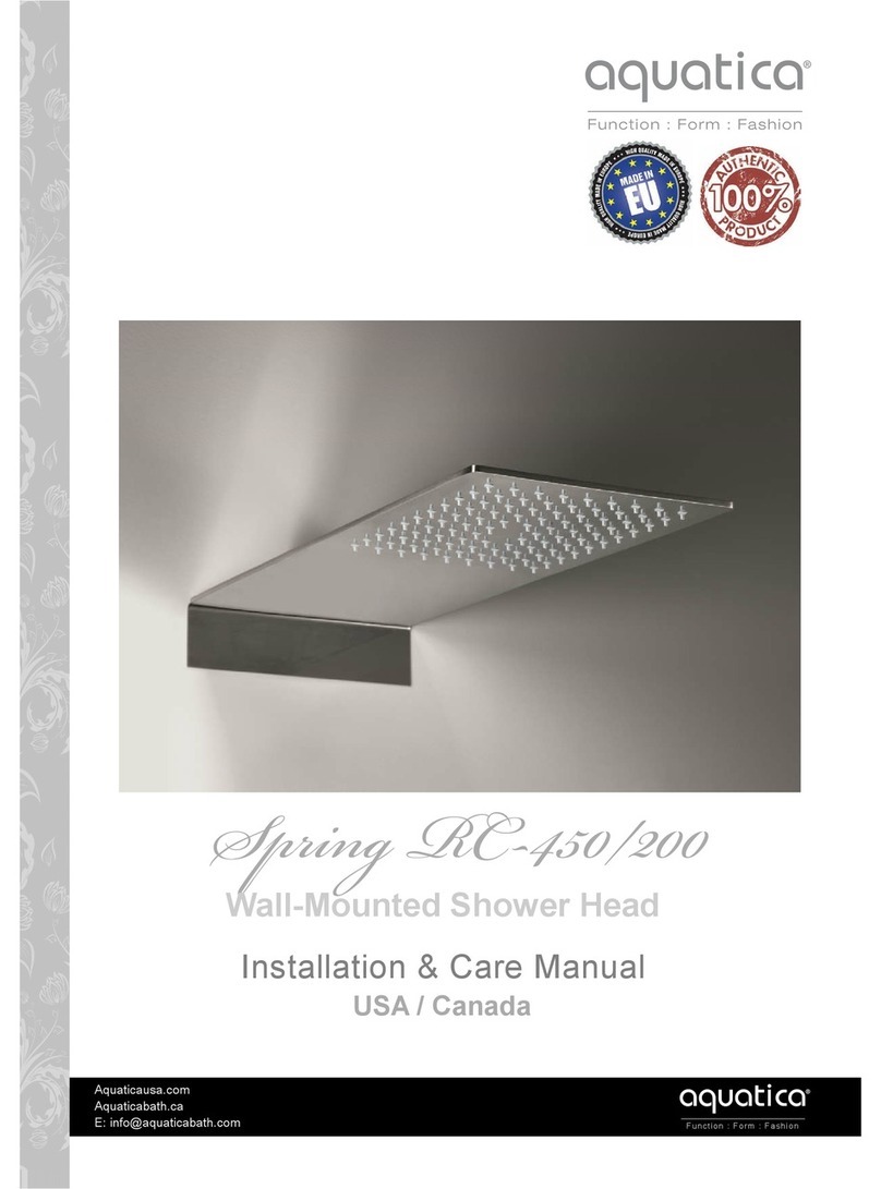 Aquatica Digital Spring RC-450/200 Installation & Care Manual Aquatica Digital Spring RC-450/200 Installation & Care Manual