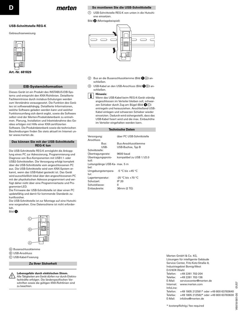 merten 681829 operating instructions