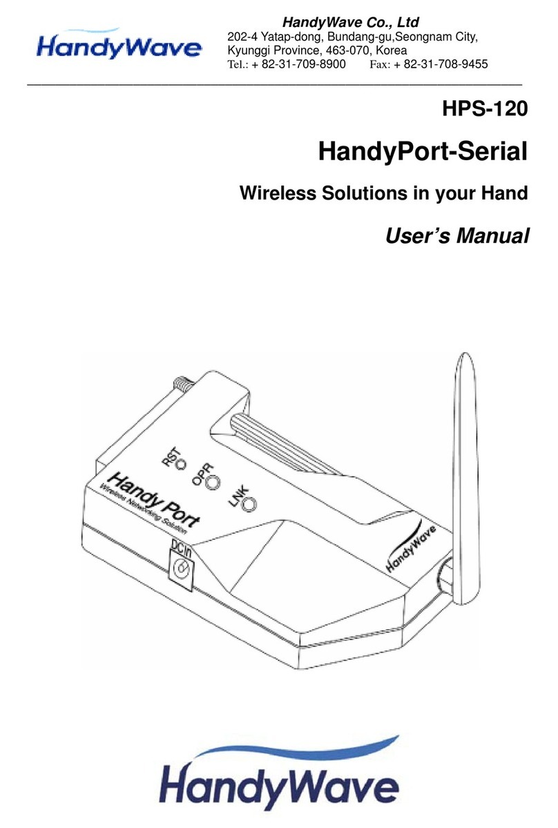 HandyWave HandyPort-Serial HPS-120 user manual