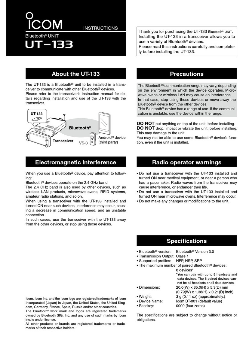 Icom UT-133 instructions