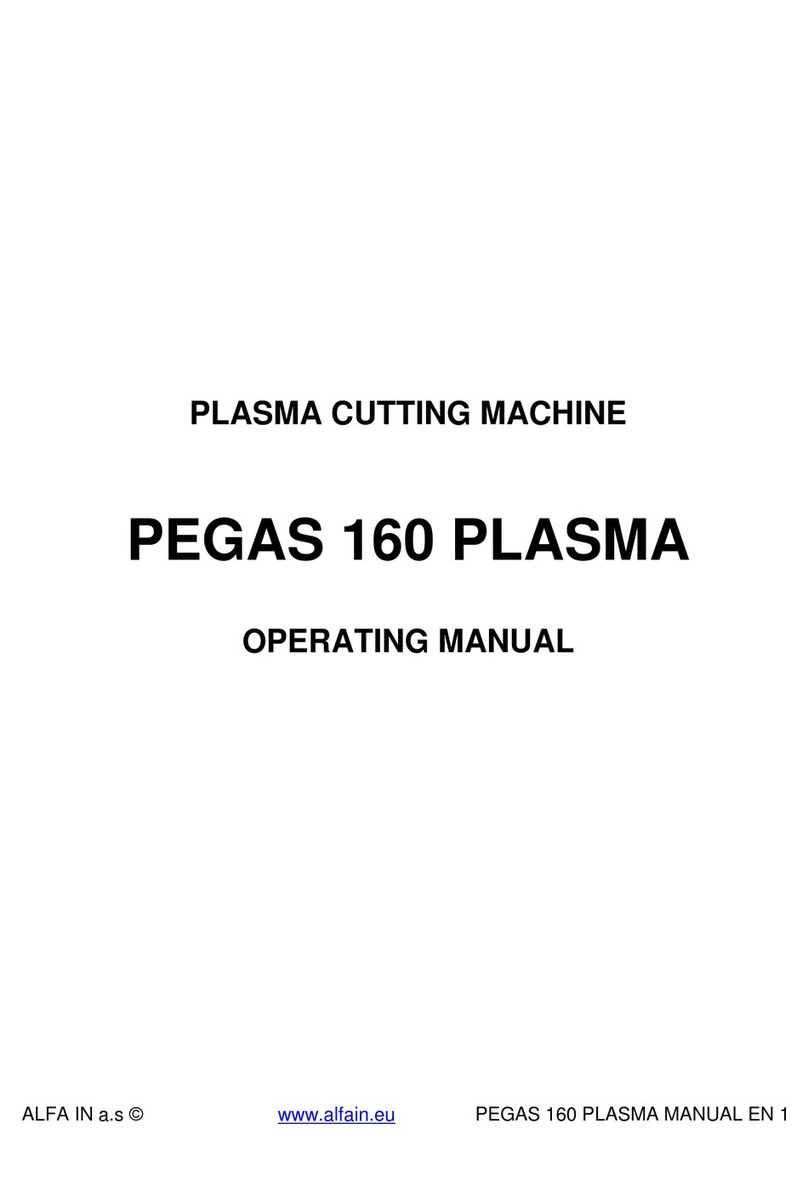 Alfain PEGAS 160 PLASMA User manual
