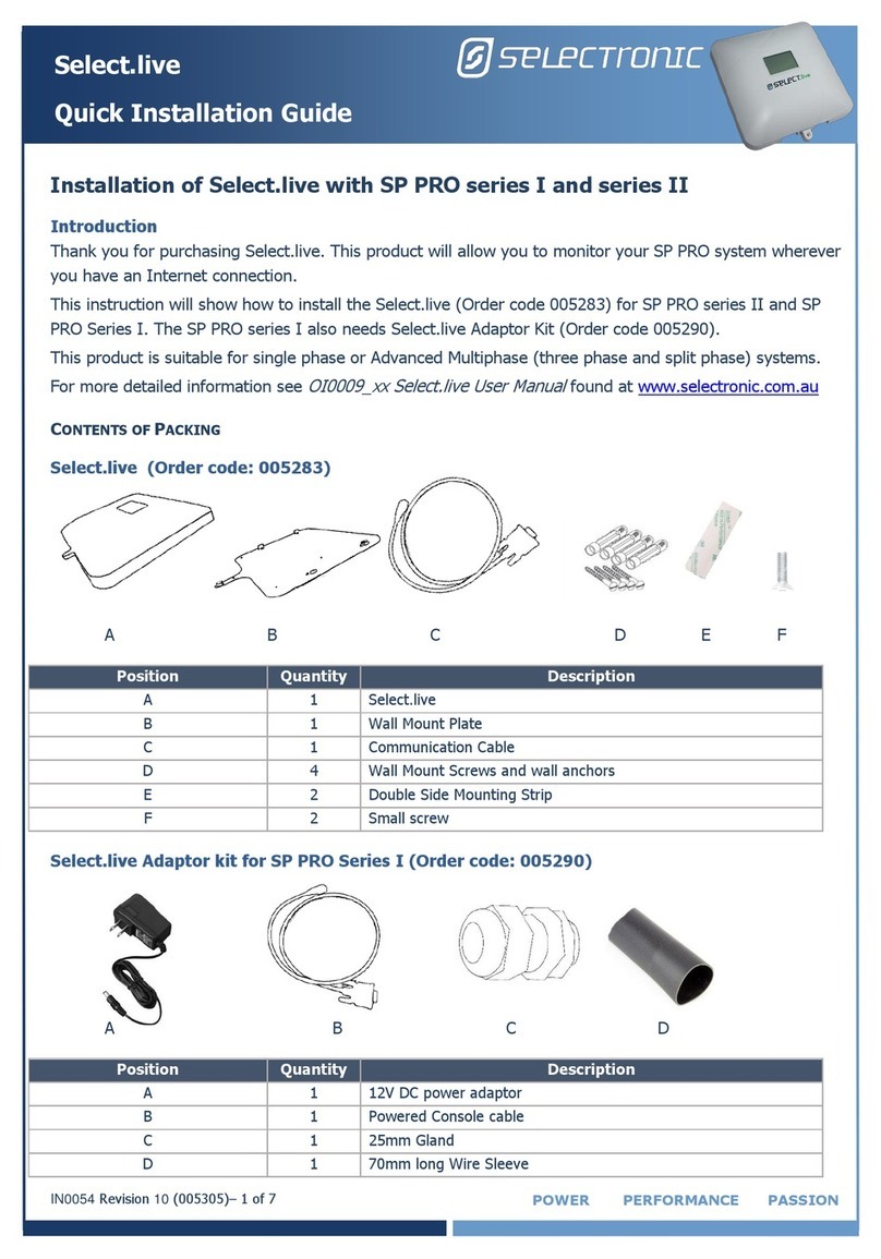 Selectronic Select.live User manual