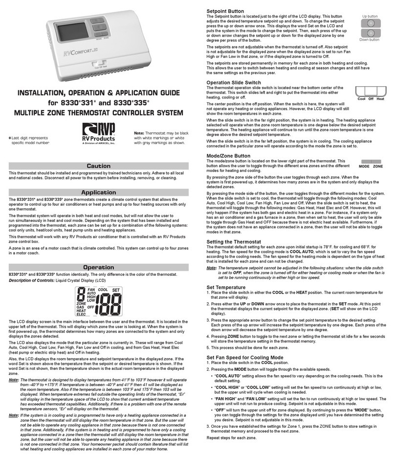 RV Products 8330*331 Series Installation, operation & application guide RV Products 8330*331 Series Installation, operation & application guide