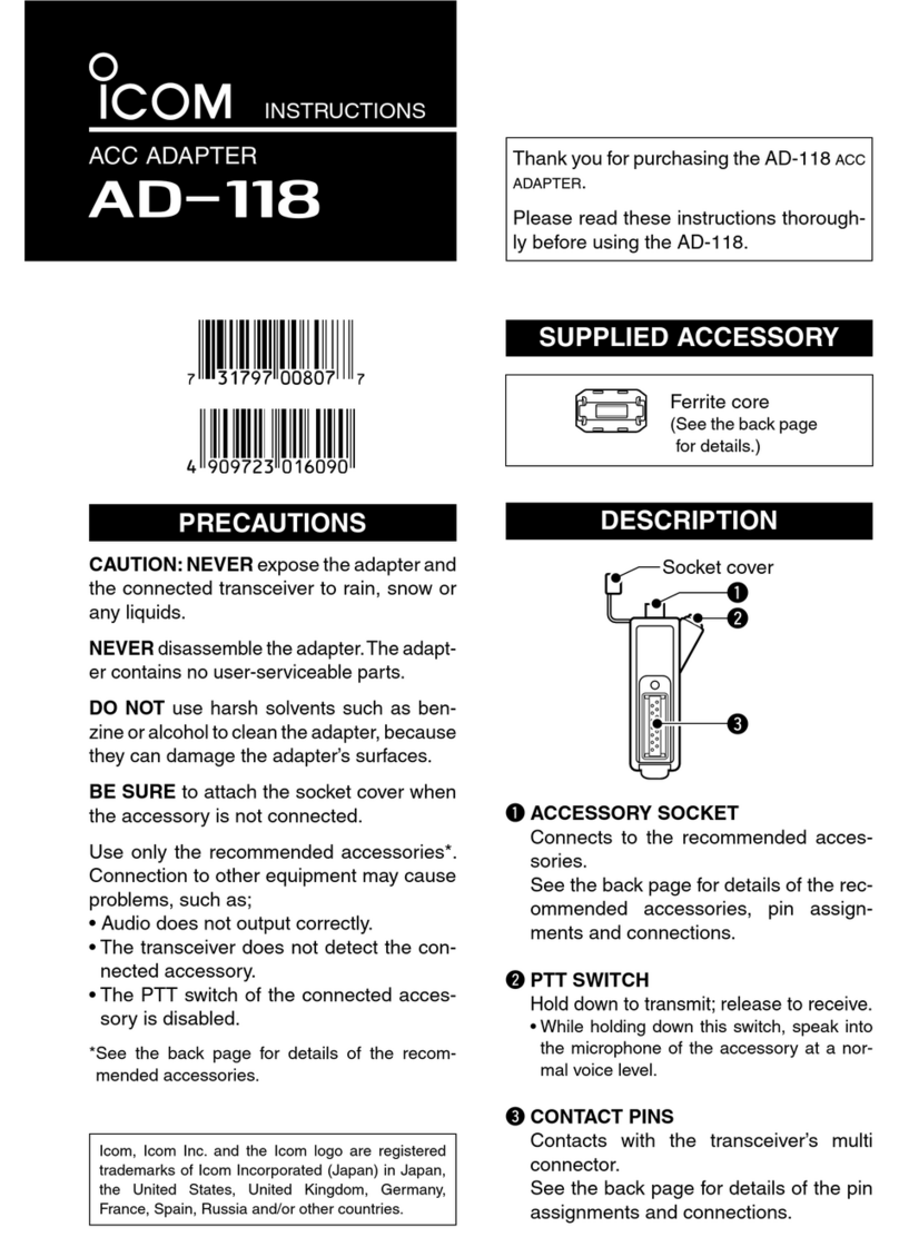 Icom AD-118 instructions