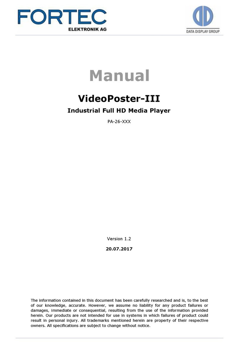 Fortec Star VideoPoster-III user manual