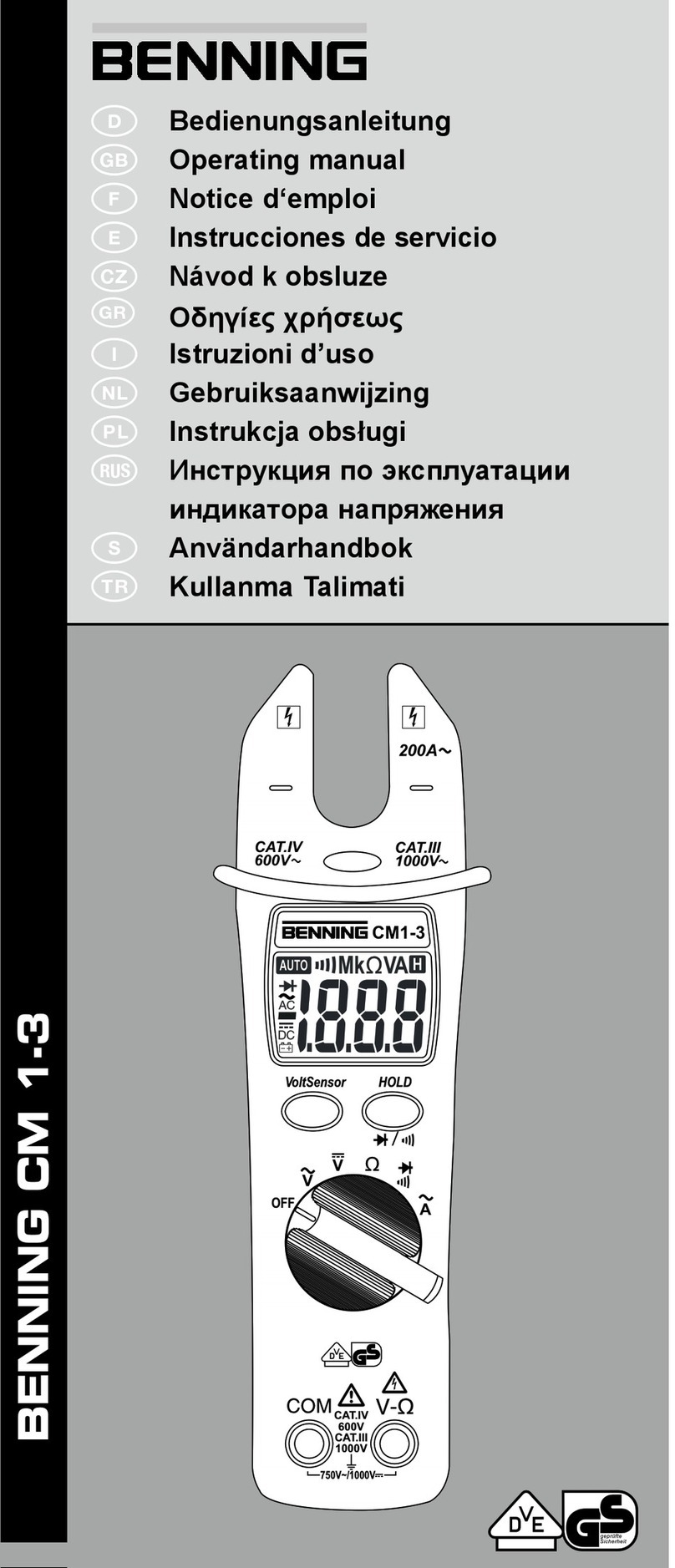 Benning CM 1.3 operating manual
