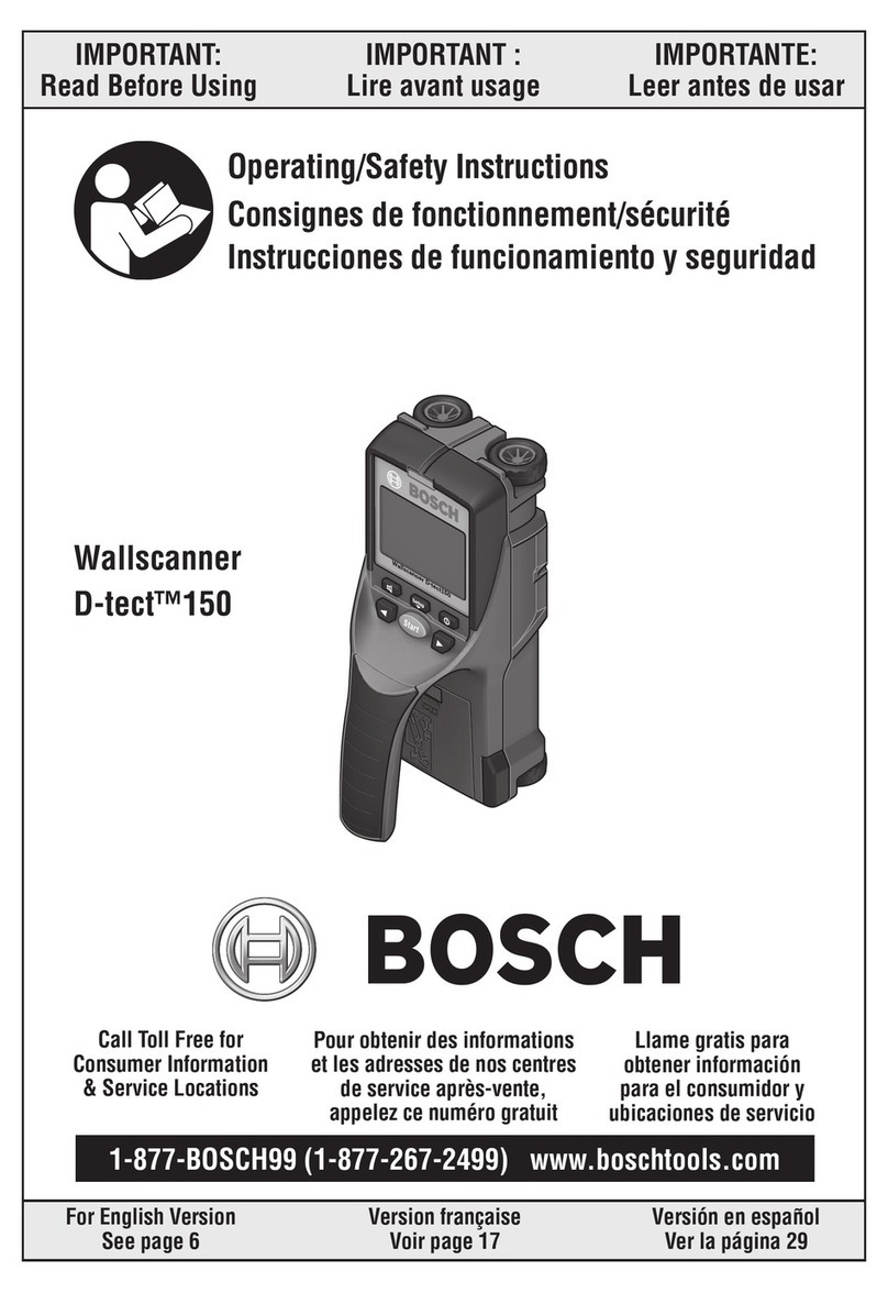 Bosch Wallscanner D-tect 150 Assembly instructions Bosch Wallscanner D-tect 150 Assembly instructions