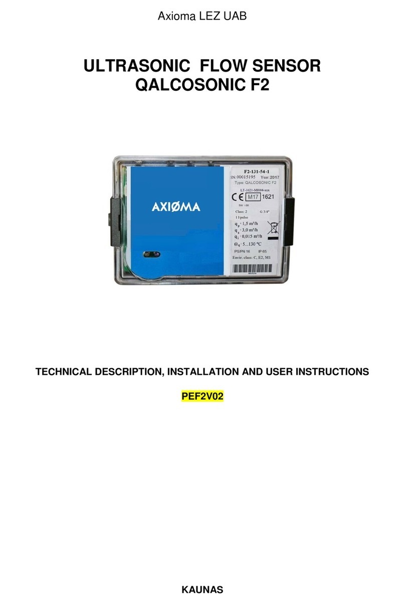 Axioma QALCOSONIC F2 Technical description, installation and user instructions