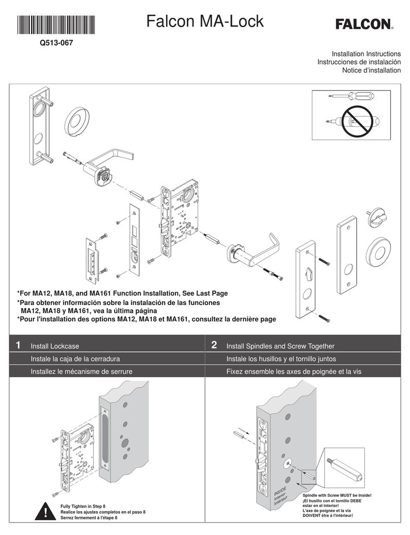 Allegion Falcon MA Series User manual Allegion Falcon MA Series User manual