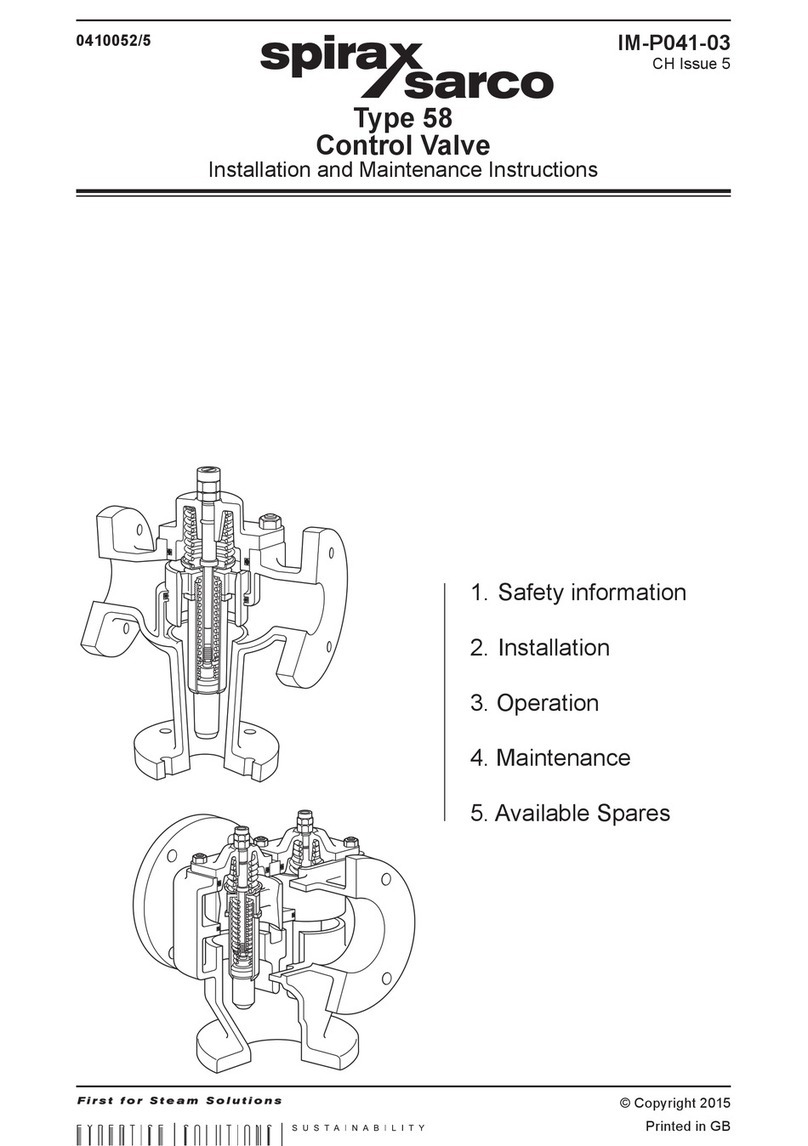 Spirax Sarco 58 User manual