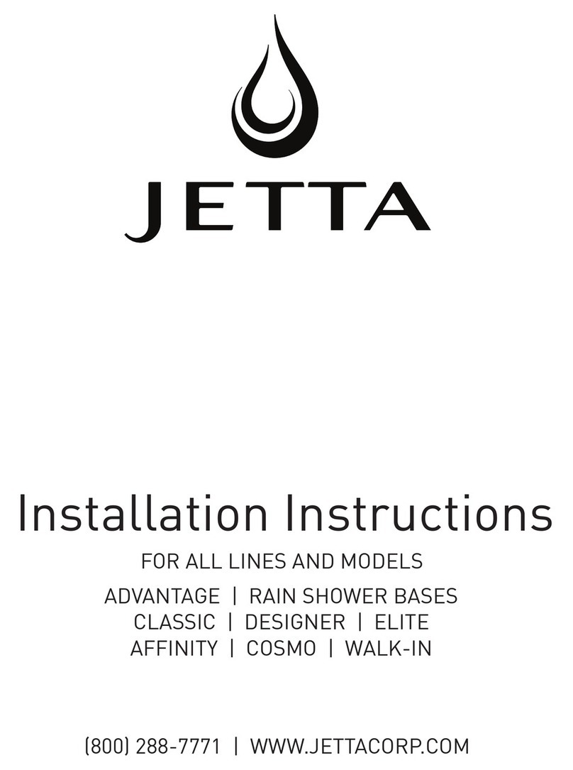 Jetta RAIN SHOWER BASES installation instructions
