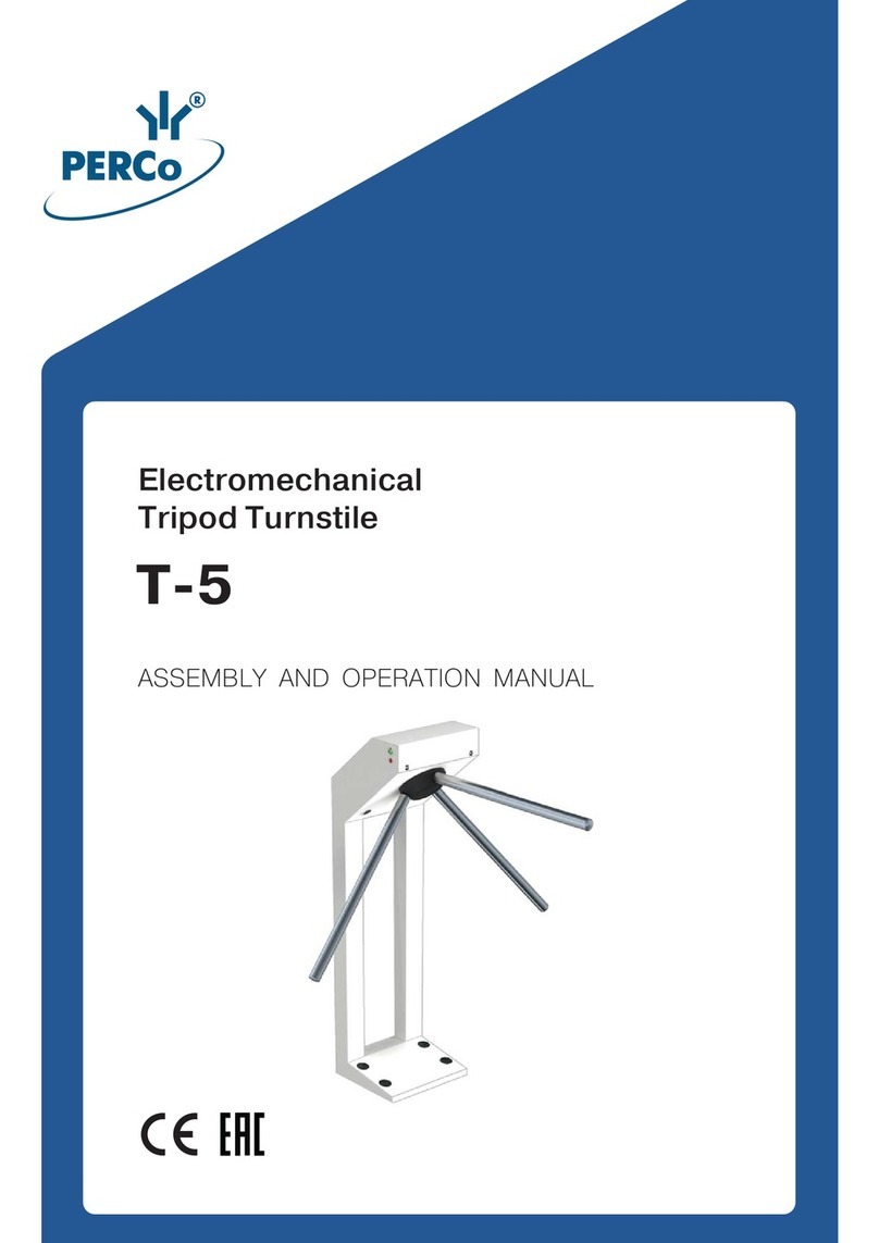 PERCo T-5 Installation and operating instructions