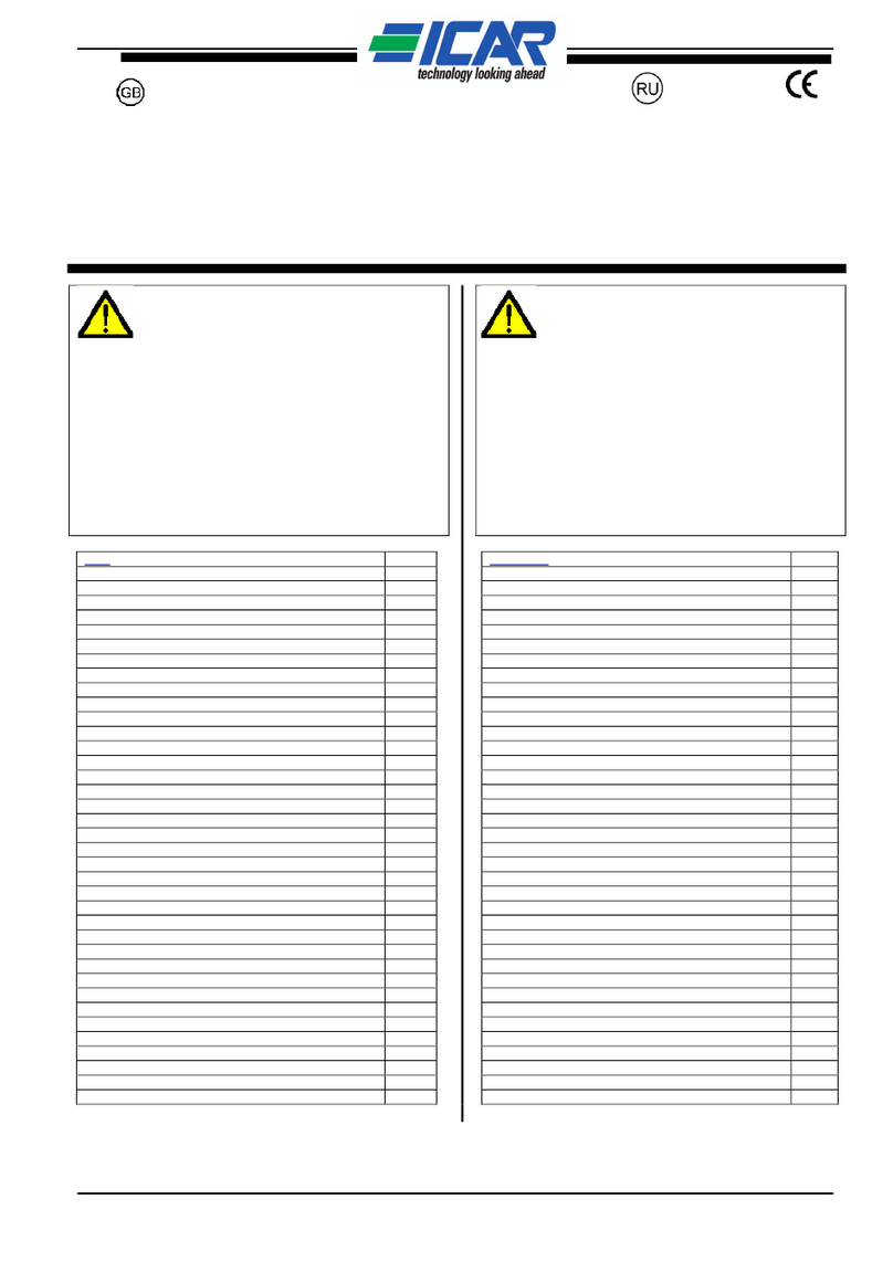 Icar RPC 8BGA instruction manual