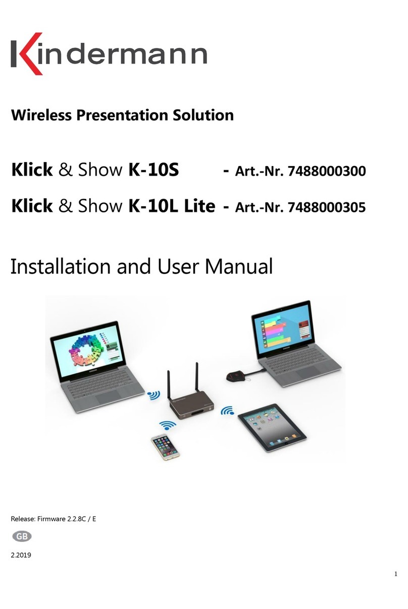 Kindermann Klick & Show K-10S Installation and user manual