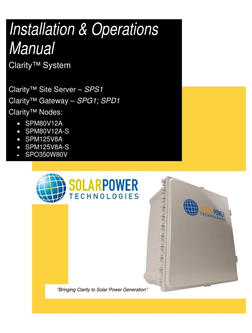 SolarPower Clarity SPM80V12A Installation & operation manual