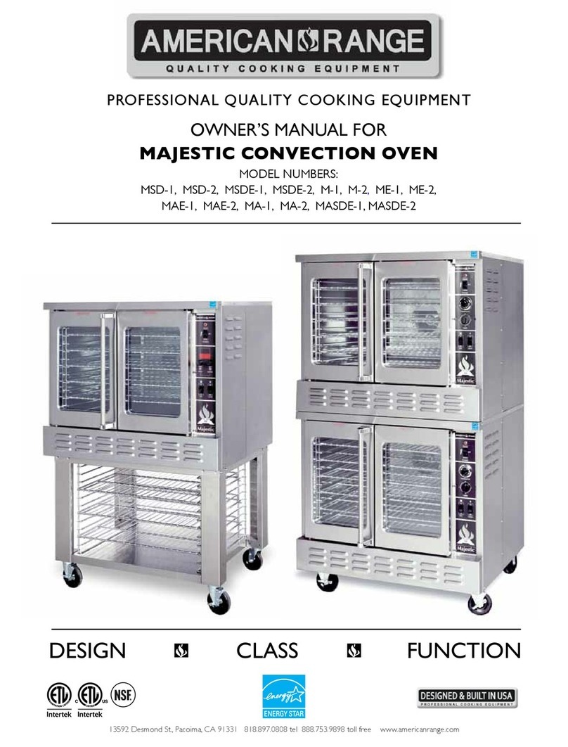 American Range MAJESTIC Series owner's manual