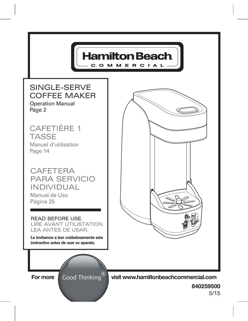 Hamilton Beach HDC310 Operation manual