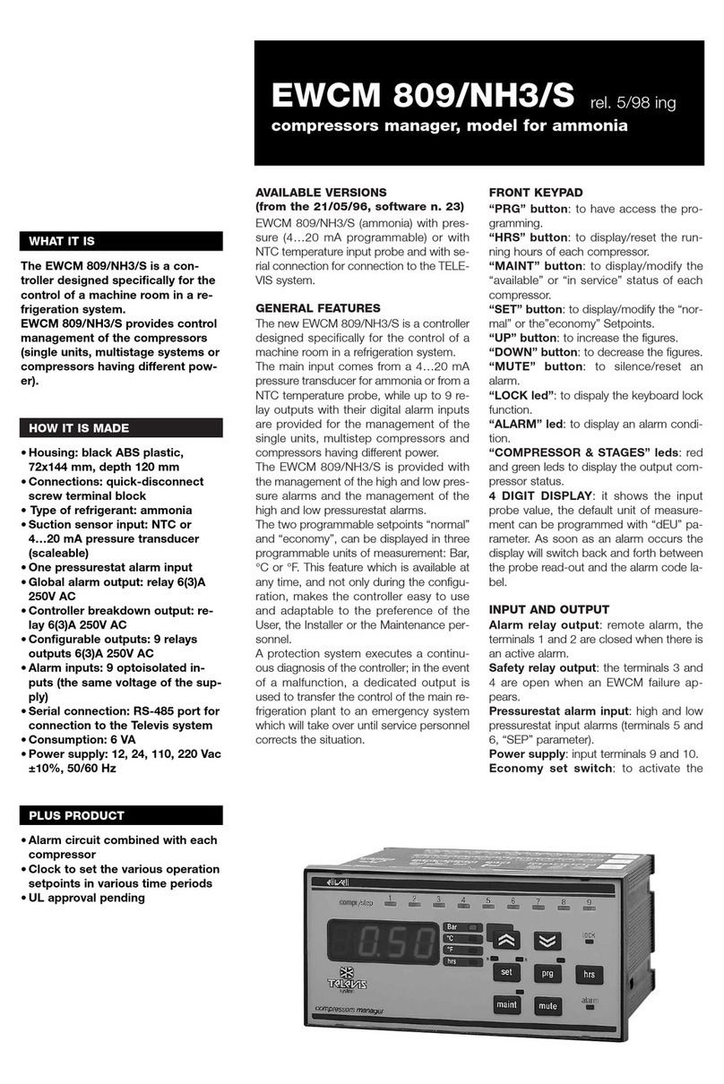 Eliwell Televis EWCM 809/NH3/S manual