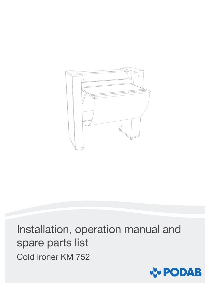 Podab KM 752 Installation, operation manual and spare parts list