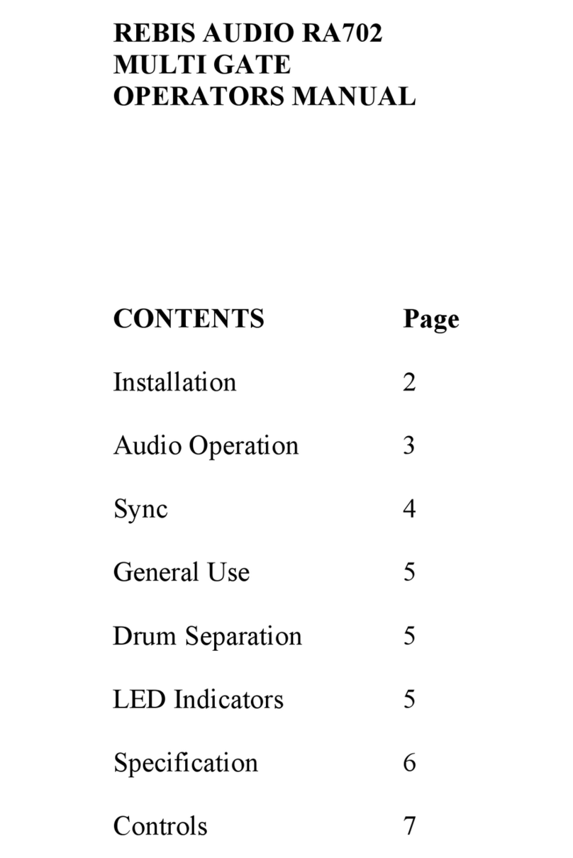 Rebis Audio RA702 Operator's manual
