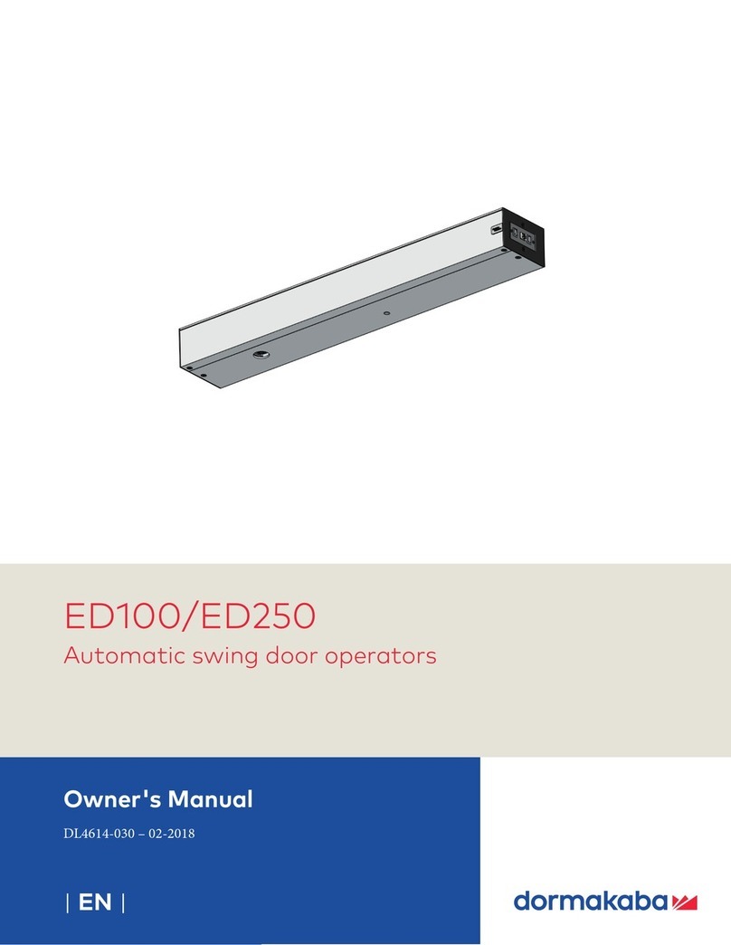 Dormakaba ED100 User manual Dormakaba ED100 User manual