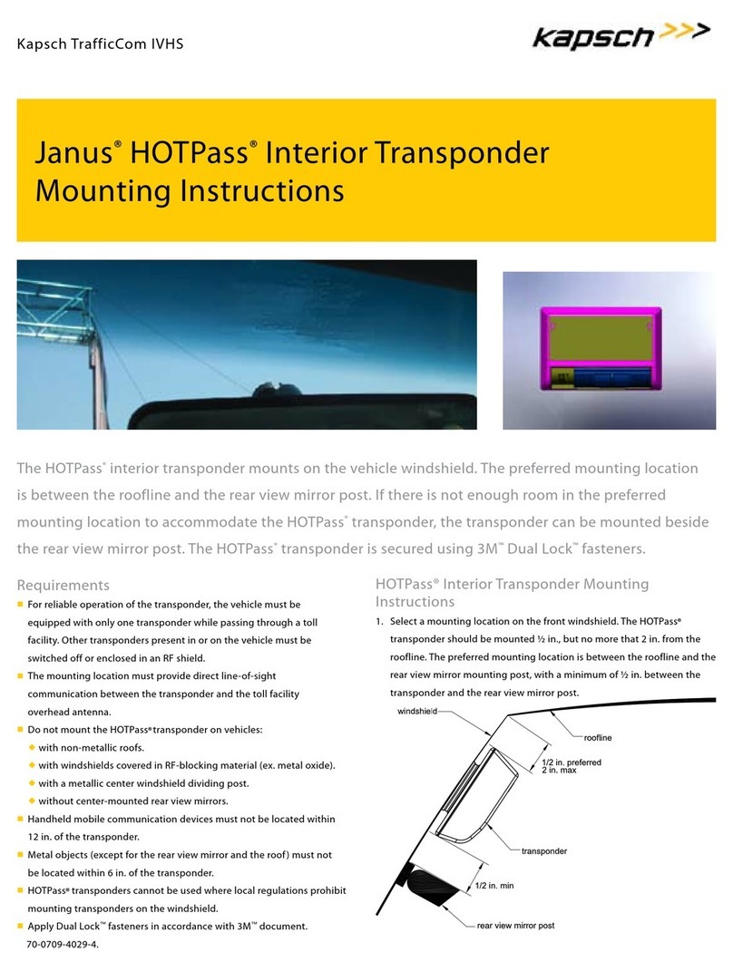 KAPSCH Janus HOTPass User manual