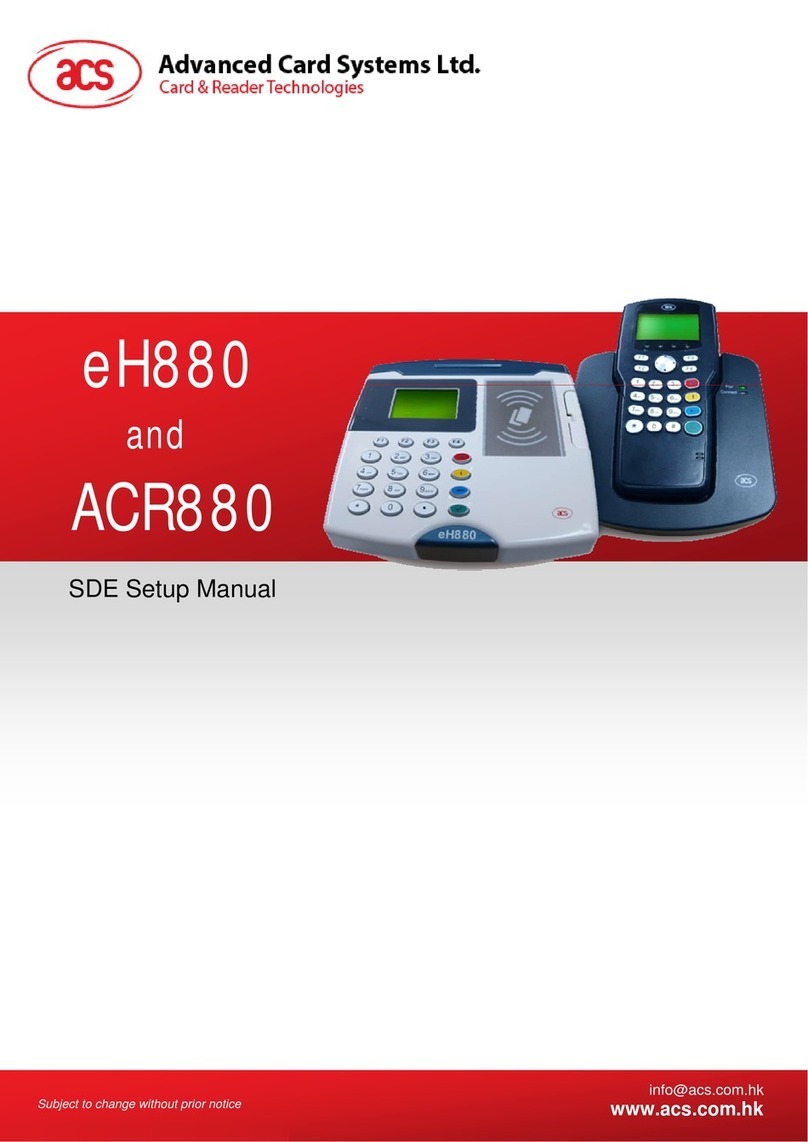 Advanced Card Systems eH880 Setup manual