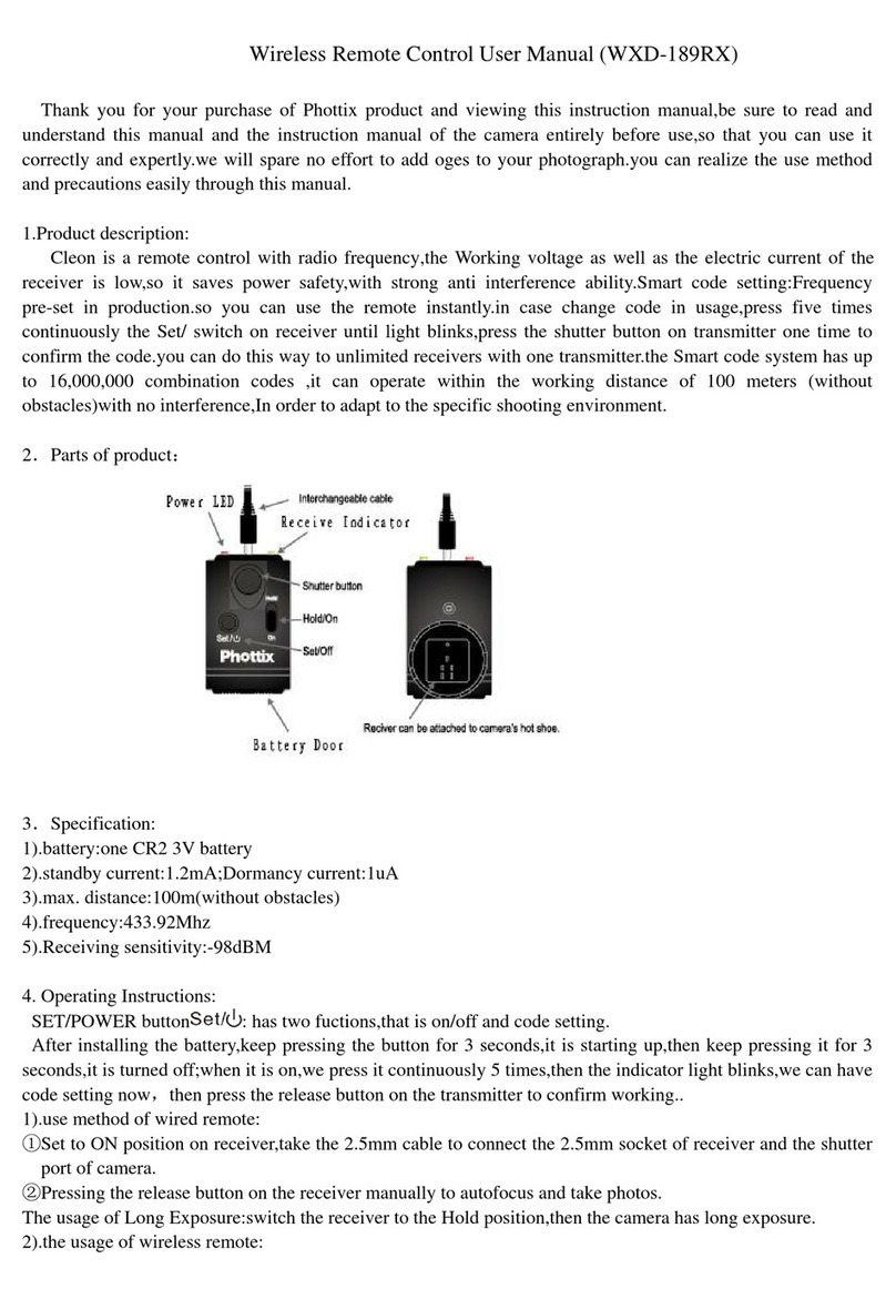 Phottix WXD-189RX user manual